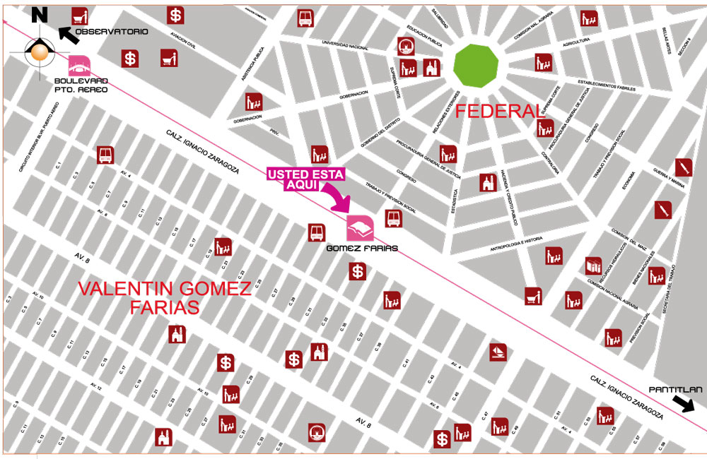 mapa de barrio gomezFarias