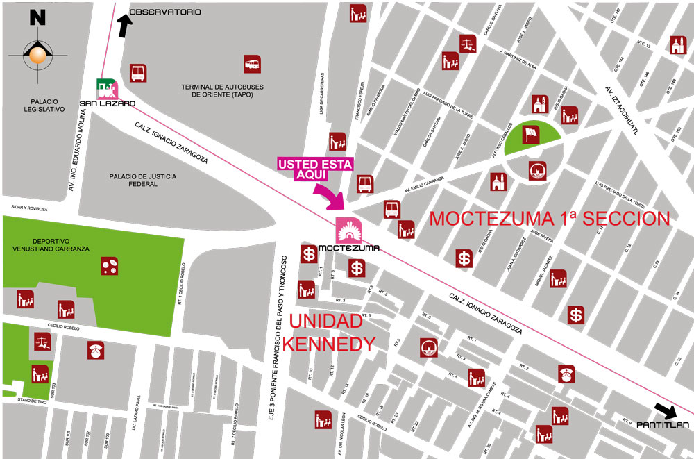 mapa de barrio moctezuma