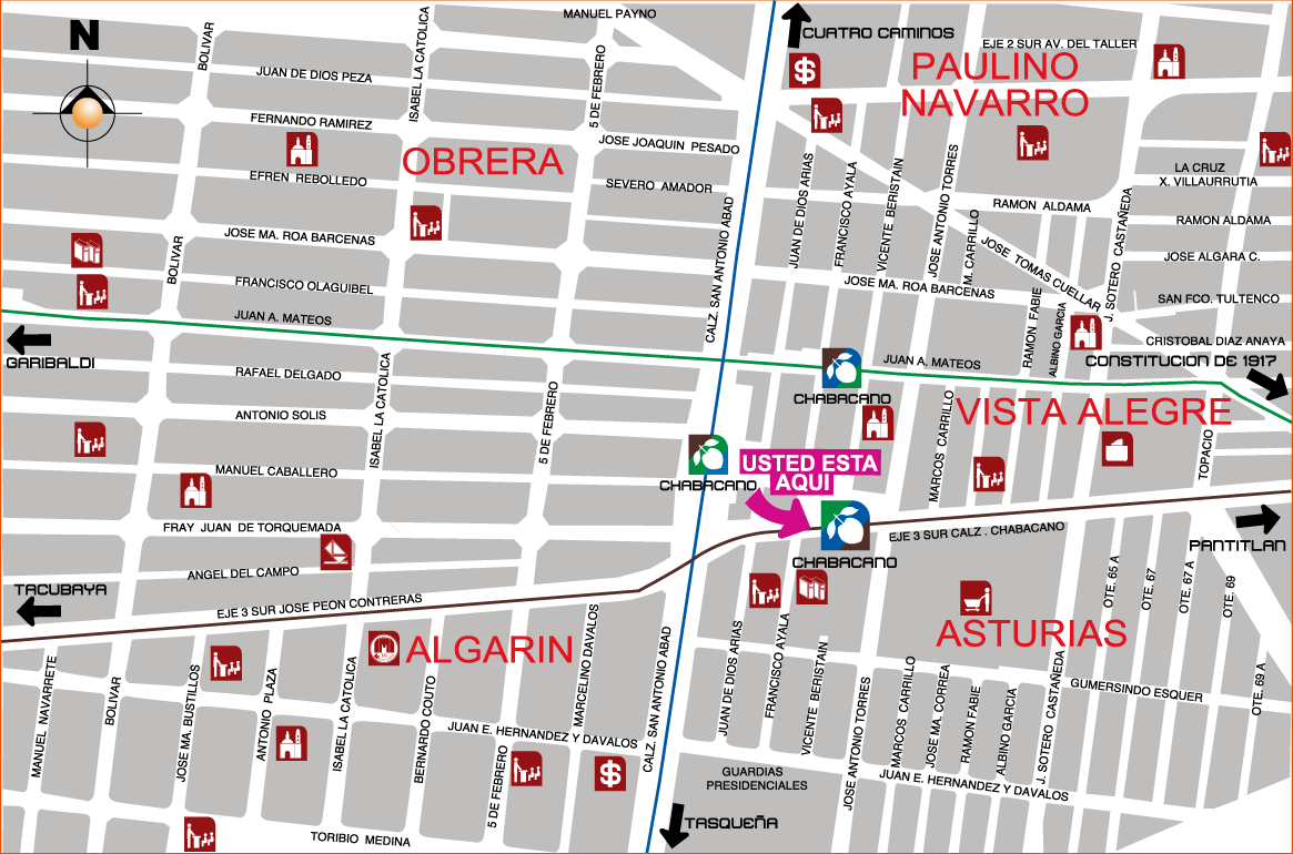 mapa de barrio chabacano