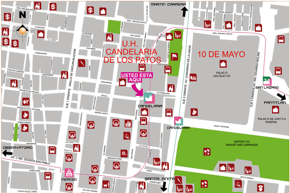 mapa de barrio candelaria
