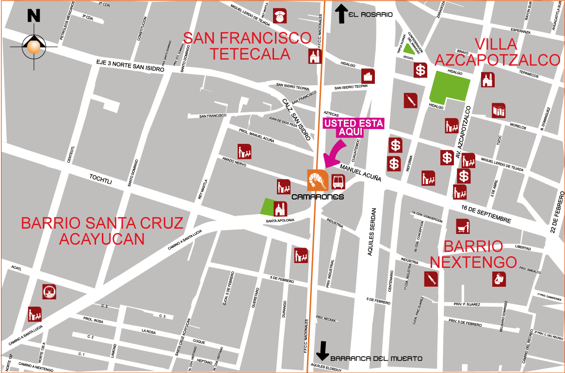 mapa de barrio camarones