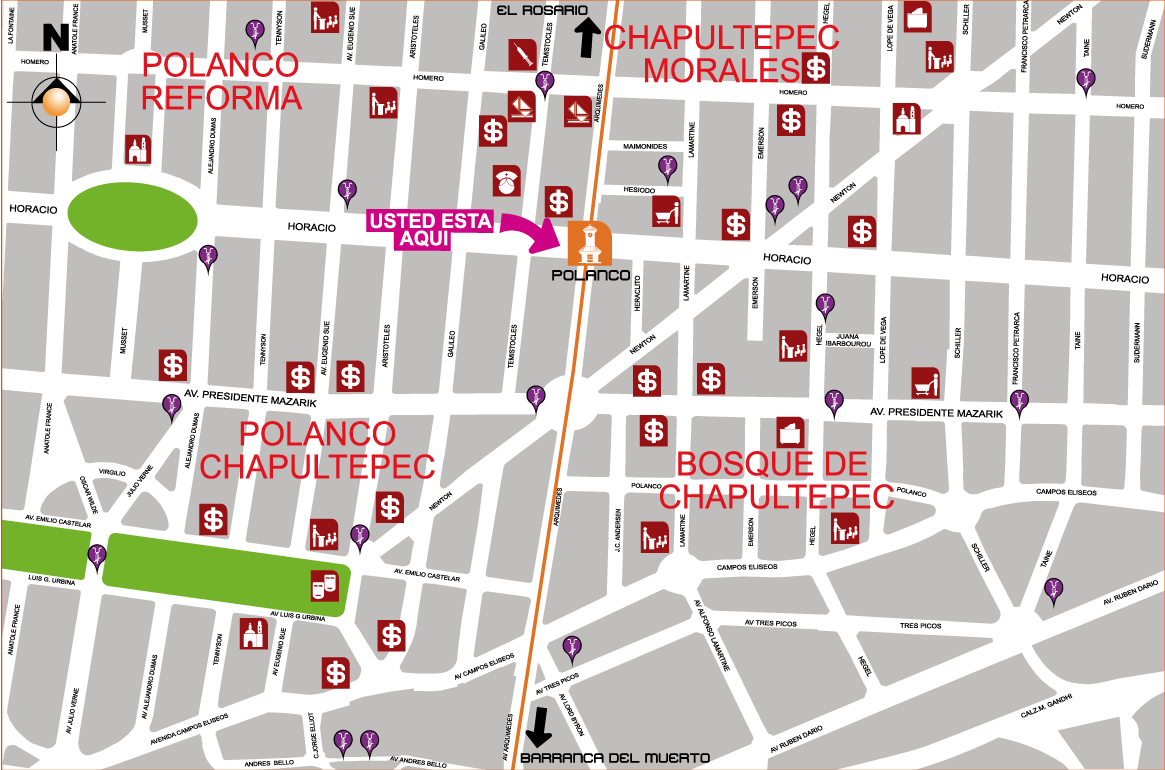 mapa de barrio polanco