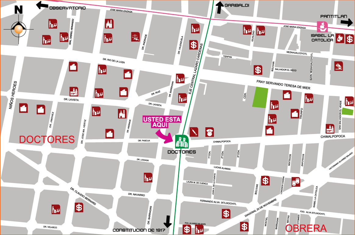 mapa de barrio doctores