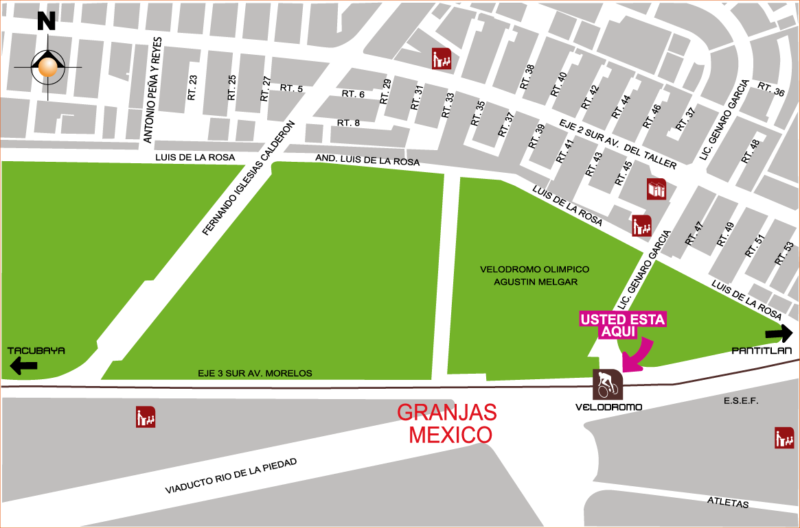 mapa de barrio velodromo