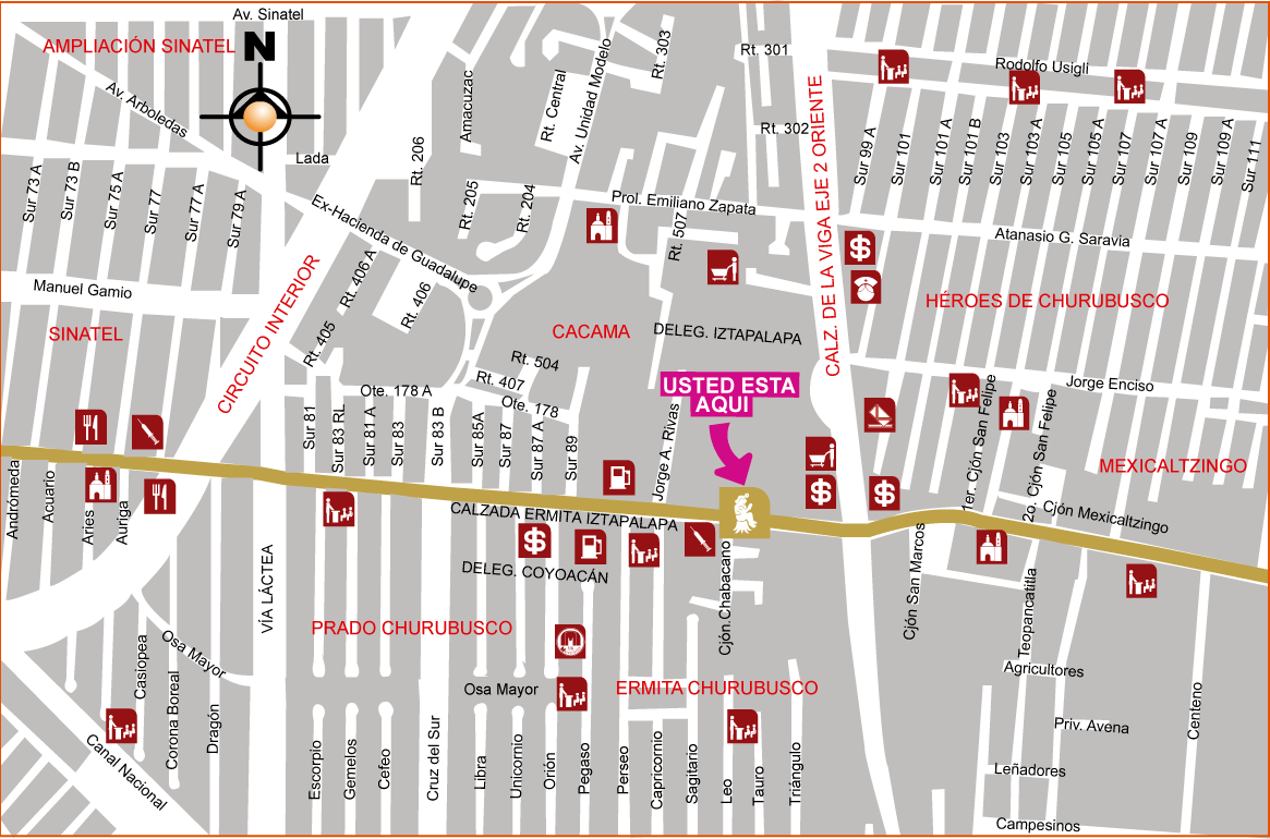 mapa de barrio mexicaltzingo
