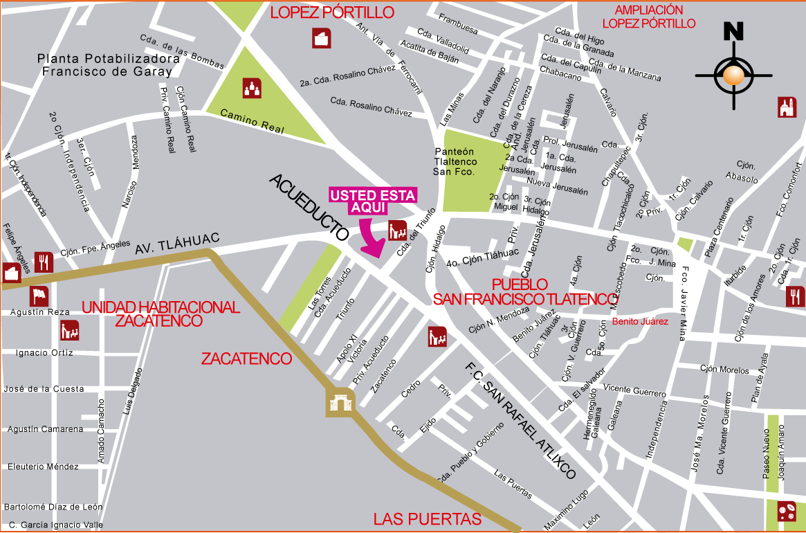 mapa de barrio tlaltenco