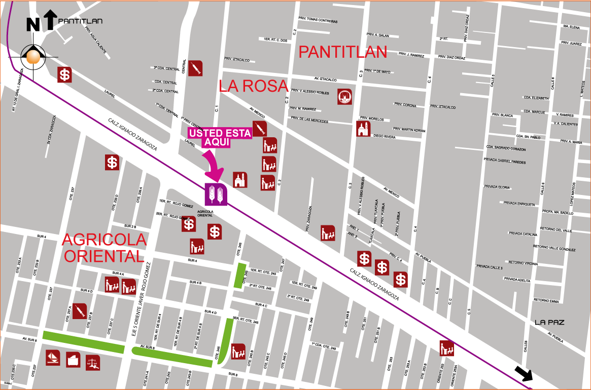 mapa de barrio agricola_oriental