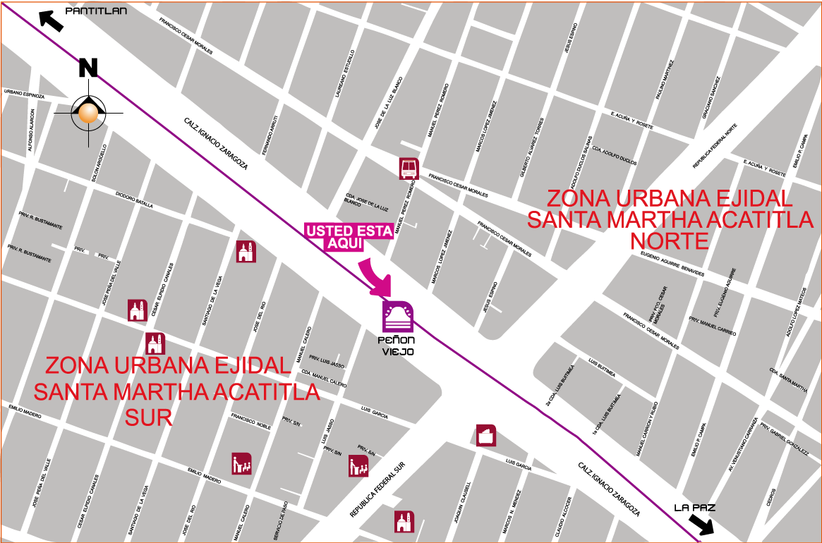 mapa de barrio penon-viejo
