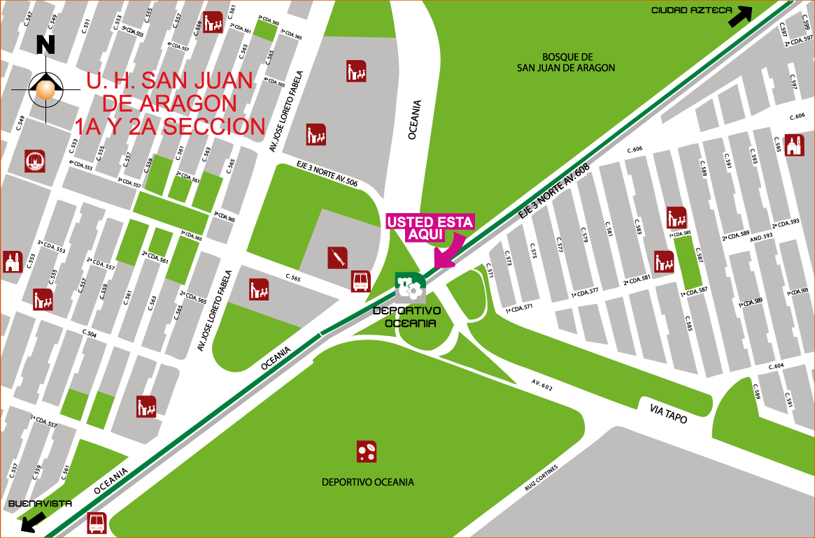mapa de barrio deportivo-oceania
