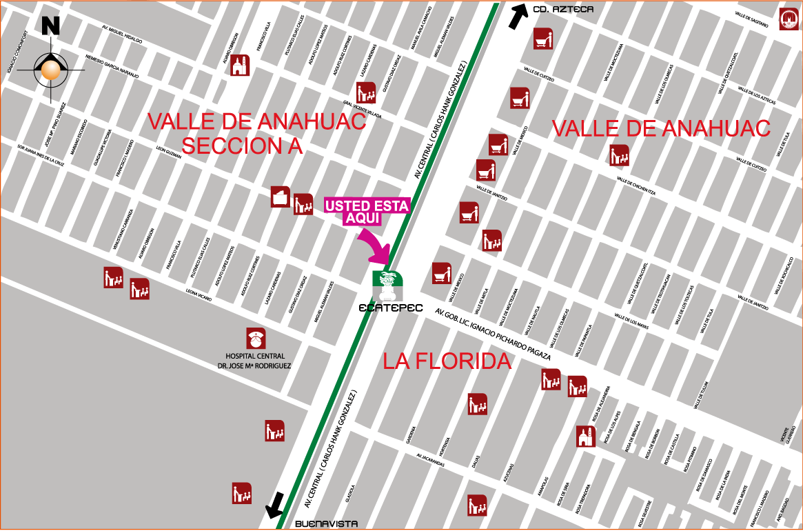 mapa de barrio ecatepec