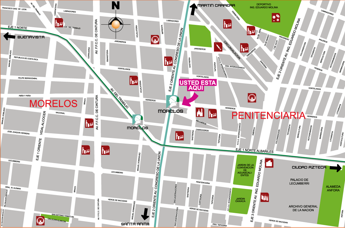 mapa de barrio morelos