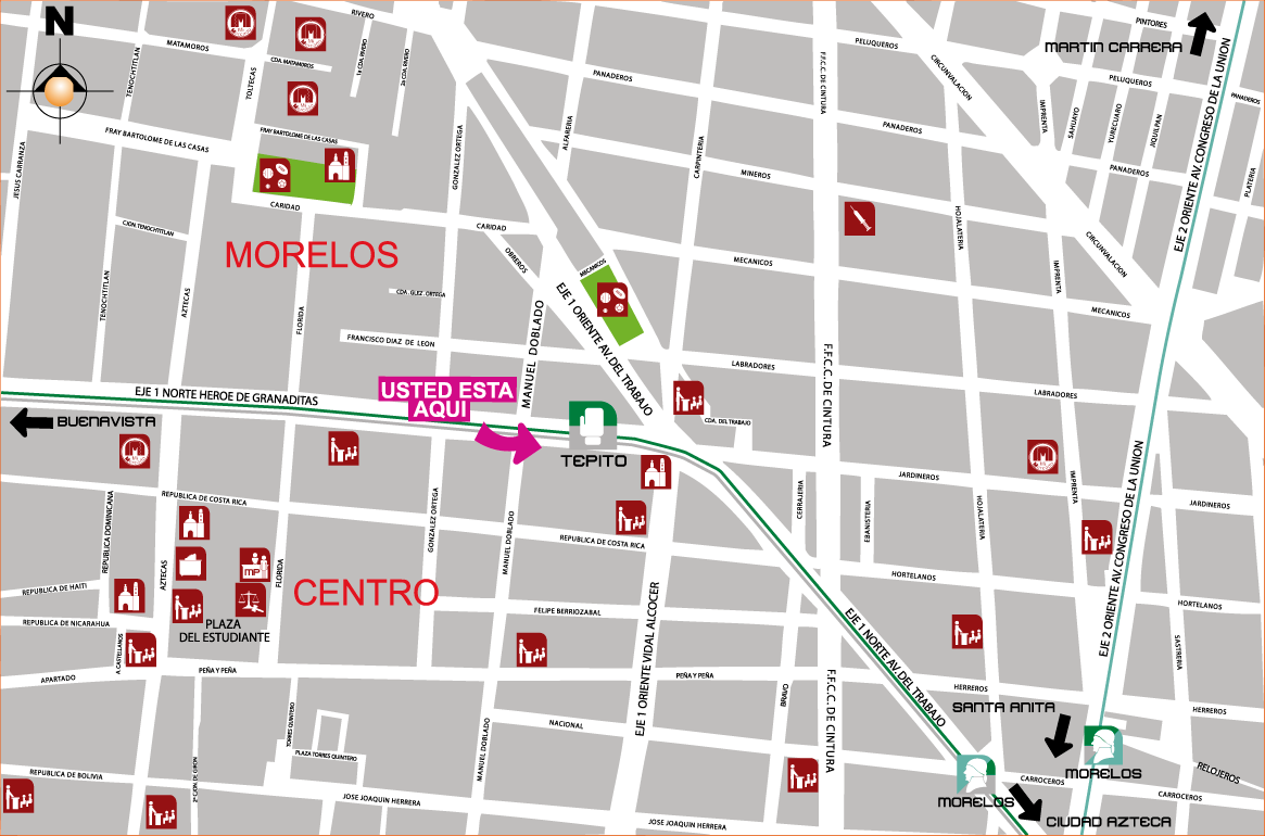 mapa de barrio tepito